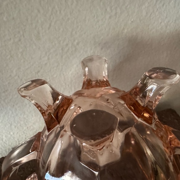 Indiana Pink Glass Sugar Bowl - Picture 3 of 5